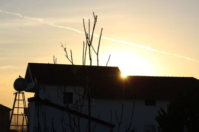 Low angle view of sky at sunset