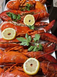 Close-up of food on table