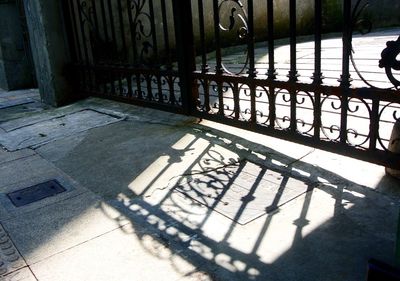 High angle view of woman standing on floor