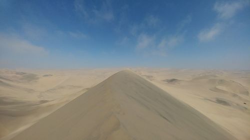 Scenic view of desert against sky