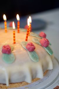 Close-up of ice cream cake