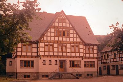 Low angle view of building against sky