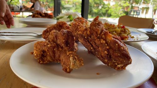 Close-up of food in plate