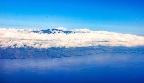 Scenic view of cloudscape against blue sky