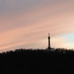 Tower against sky during sunset
