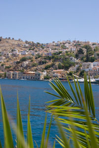 Scenic view of cityscape against clear sky