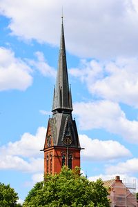 Low angle view of traditional building against sky