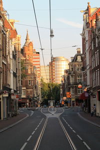 City street against clear sky