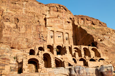 Low angle view of old ruins