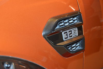 Close-up of telephone booth