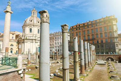 Forum and market of trajan in rome, italy