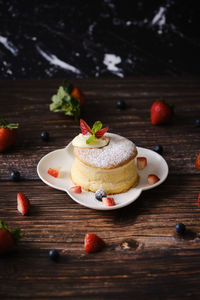 Close-up of cake on table