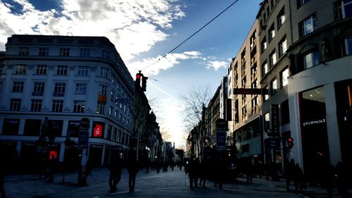 City street with buildings in background