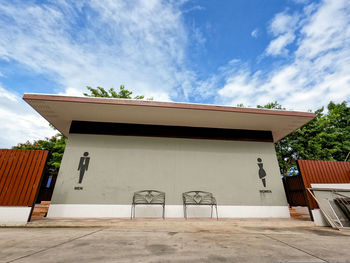 Low angle view of building against sky