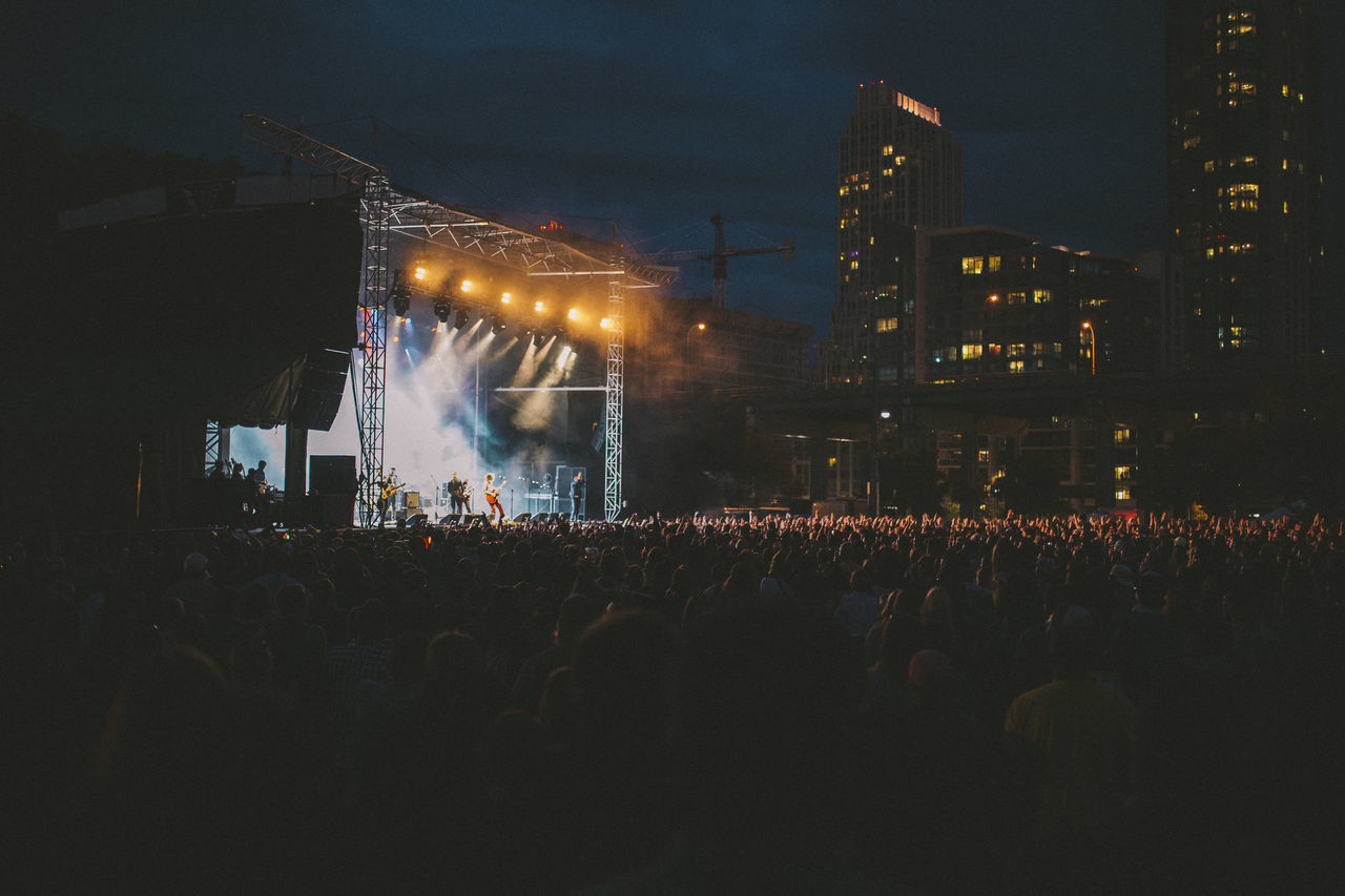 CROWD AT ILLUMINATED MUSIC CONCERT