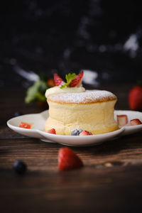 Close-up of cake on table