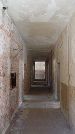 Corridor in abandoned building