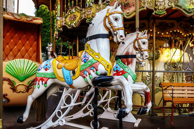 View of carousel at amusement park