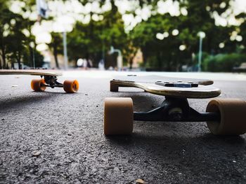 Skateboards on road