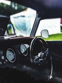 Close-up of vintage car