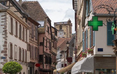 Low angle view of buildings in city