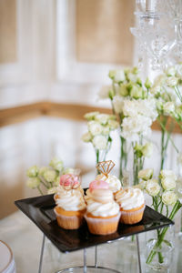 Close-up of food on table