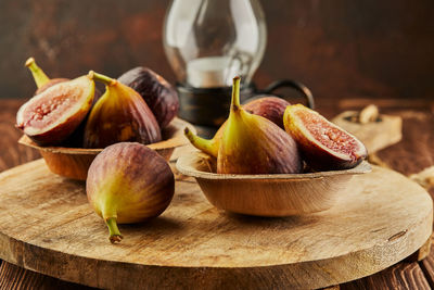 Close-up of fruits on table