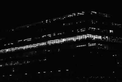 High angle view of illuminated buildings at night