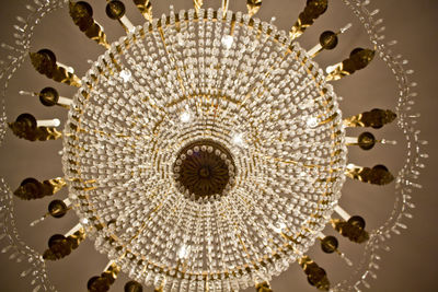 Low angle view of chandelier