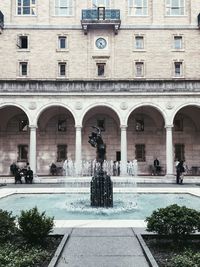 View of fountain in city