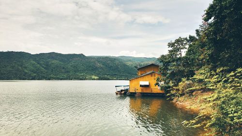 Scenic view of river against sky