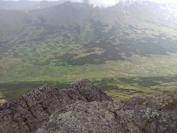 Scenic view of landscape and mountains