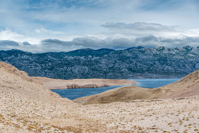 Beautiful landscape with amazing sky and clouds. sea, seascape, coastline, mountains.