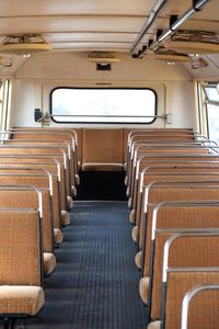 Empty seats in train