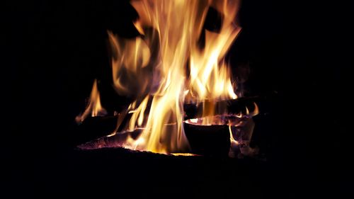 Close-up of fire in fire