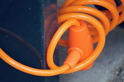 Close-up of bicycle lock