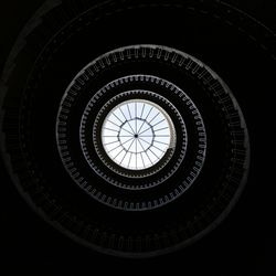 Low angle view of spiral staircase