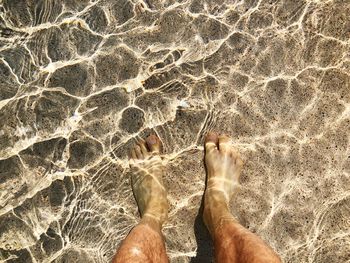 Low section of person in water