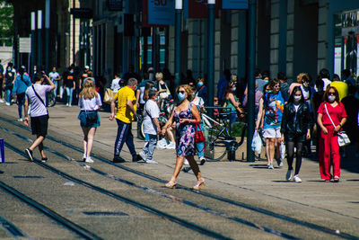 People at street in city