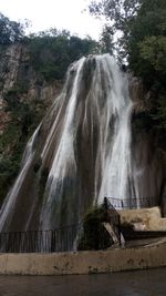 Scenic view of waterfall