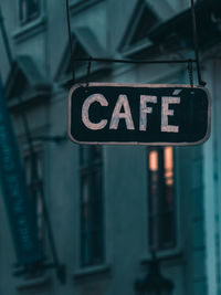 Close-up of road sign