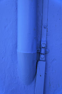 Full frame shot of blue pipe