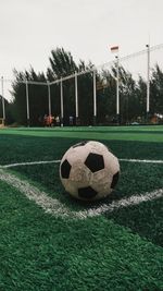 Soccer ball on field