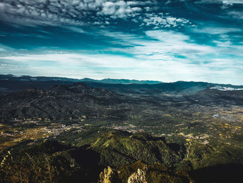 Scenic view of dramatic landscape against sky