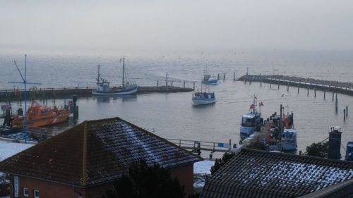 Boats in harbor