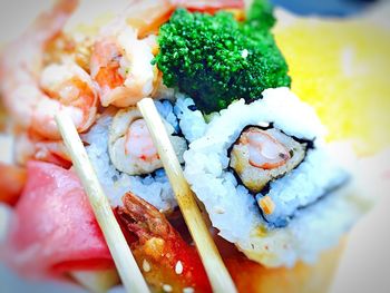 Close-up of served food