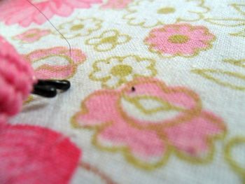 Close-up of pink fabric