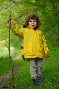 Cute boy discovering the nature...