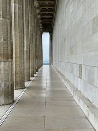 Empty corridor of building