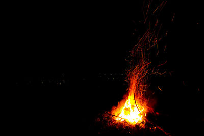 Fire at night